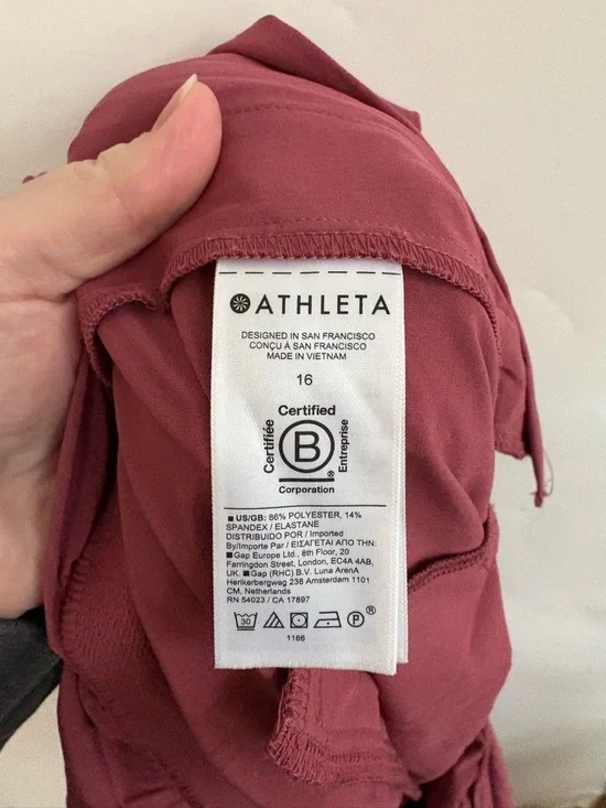 Athleta Dusty Rose Brooklyn Heights Wide Leg Jumpsuit Size 16 - Picture 5 of 7